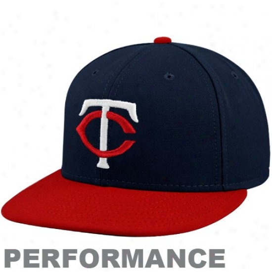 New Era Minnesota Twins Navy Blue-red Official On-field Performance Fitted Hat