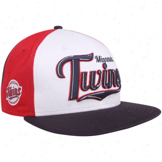 New Era Minnesota Twins Ships of war Blue-red-white 9fifty Script Wheel Snapback Adjustable Hat