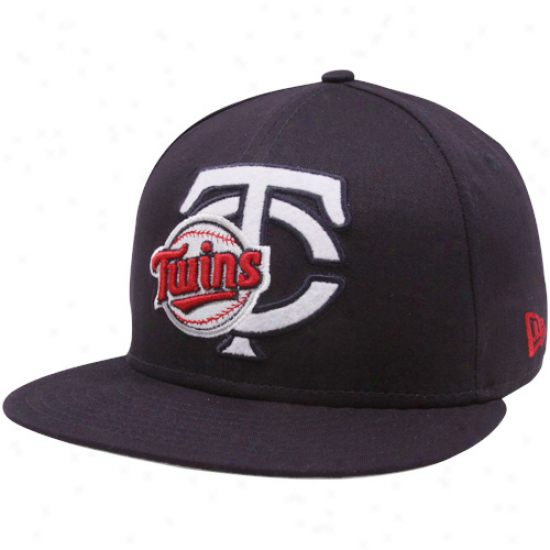 Unaccustomed Era Minnesota Twins Navy Blue Tw Fold 9fifty Snapback Adjustable Hat