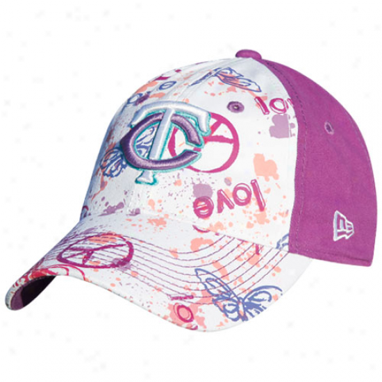 New Era Minnesota Twina Preschool Girls Purple-wwhite Solar Power Adjustable Hat