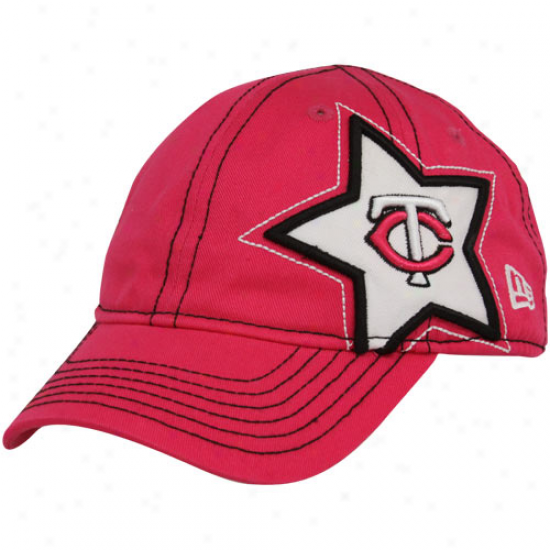 New Era Minnesota Twis Toddler Gurls Pink Sidestar Adjustable Hat