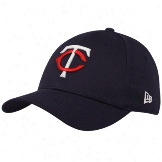 New Era Minnesota Twins Youth Navy Blue Tie Breaker 39thirtyy Stretch Ft Hat