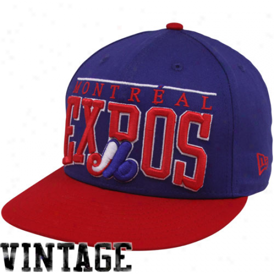 New Era Montreal Expos Royal Blue 9fifty Vintage Le Arch Snapback Adjustable Hat