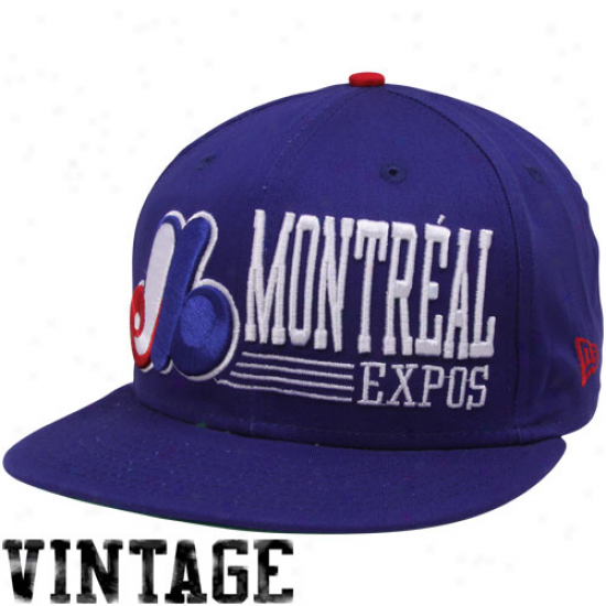 New Era Montreal Expos Royal Blue Retro Look 9fifty Snapback Adjustable Hat