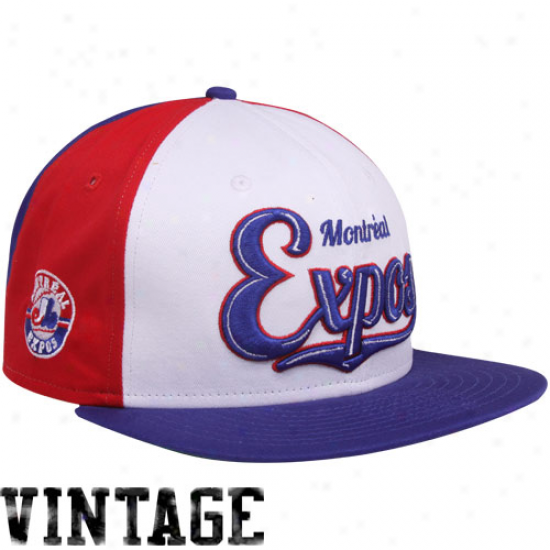 New Era Montreal Exposition White-red-royal Blue 9fifty Script Wheel Snapback Adjustable Hat