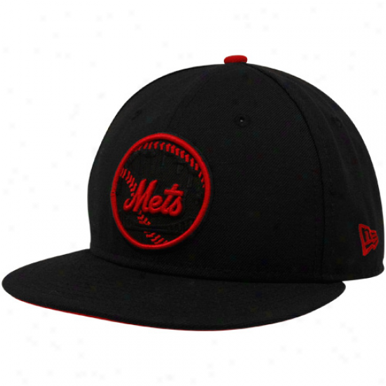 New Era New York Mets Mourning Tonal Pop 59fifty Fitted Cardinal's office