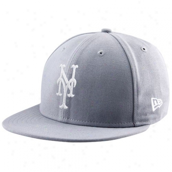 New Point of time New York Mets Gray League 59fifty Fitted Hat