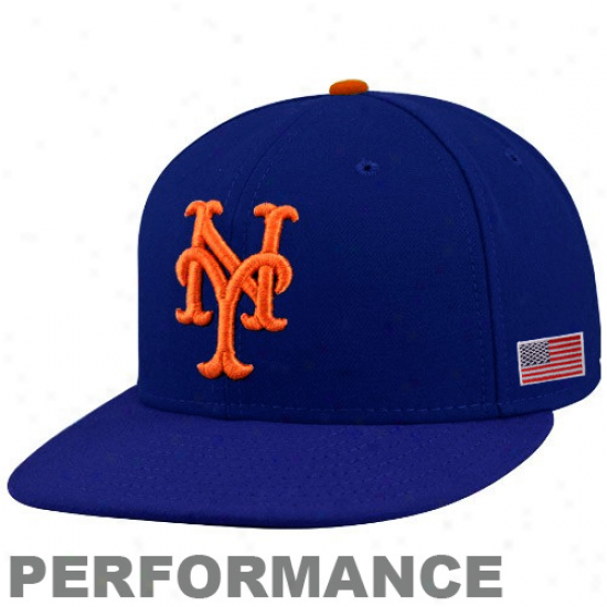 New Era New York Mets Royal Blue On-field 59fifty Usa Flag Fitted Performance Cardinal's office