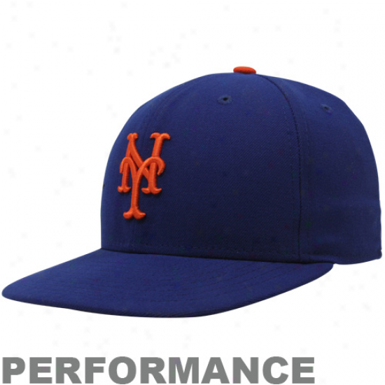 New Era New Yori Mets Royal Blue On-field Authentic 59fifty Performance Fitted Hat