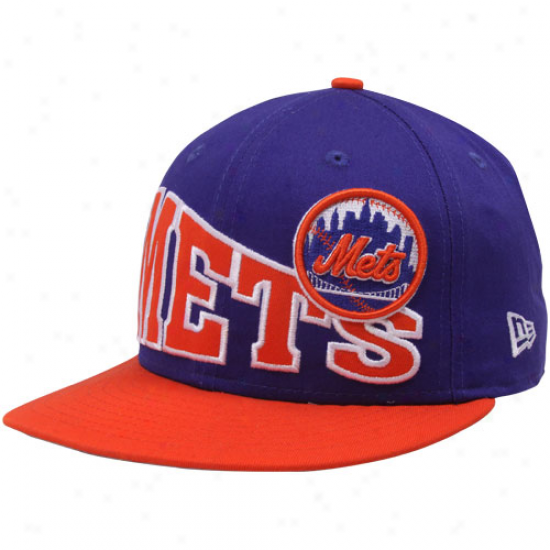 New Era New York Mets Royal Blue-orange Stoked Snapback Hat