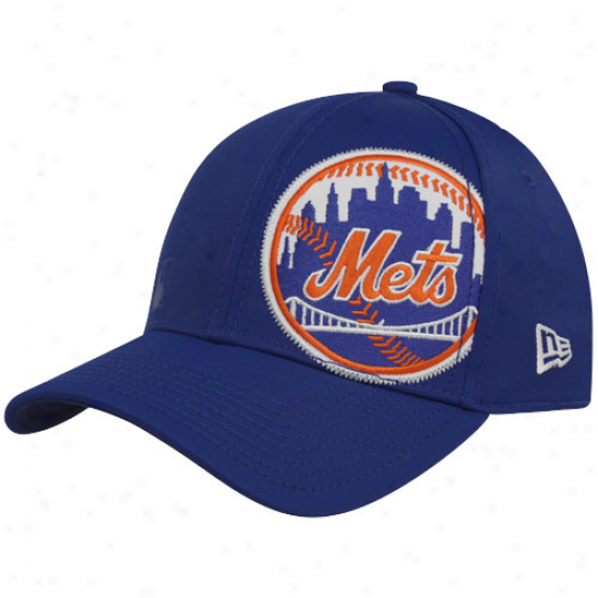 New Era New York Mets Royal Blue Side Patch 39thirty Flex Fit Hat