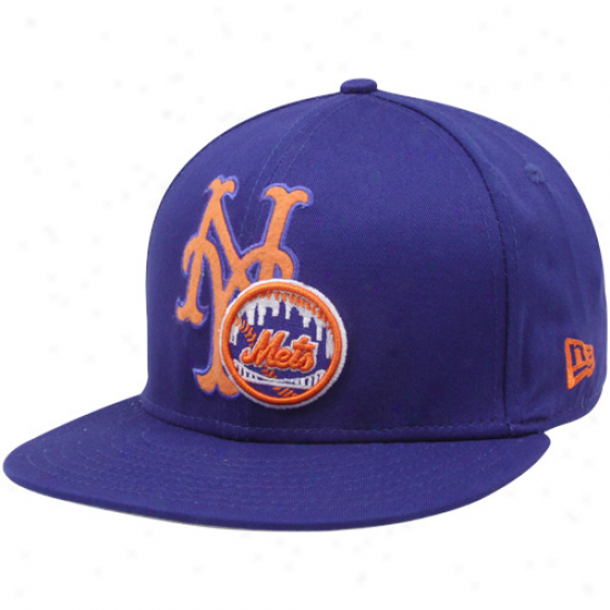 New Era New York Mets Royal Azure Two Fold 9fifty Snapback Adjustable Hat