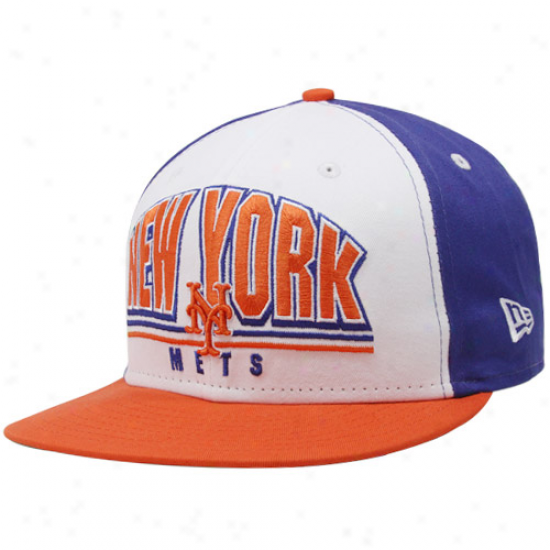 New Era Just discovered York Mets Royal Blue-white Monolith 9fifty Snapback Adjustable Hat