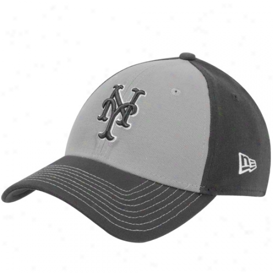 Starting a~ Era New York Mets Two-tone Platinum Classic 39thirty Flex Fit Hat - Gray