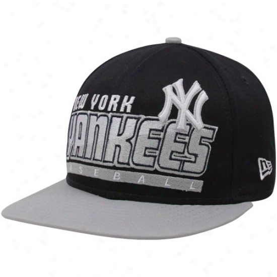 New Era New York Yankees Black--gray Slice & Dice Snapback Adjustable Hat