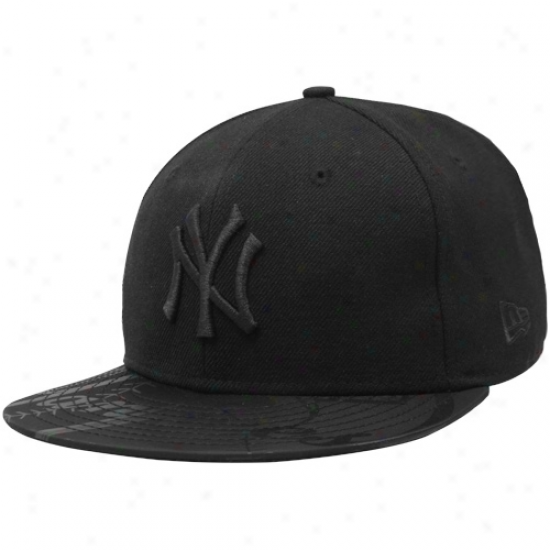 New Point of time New York Yankees Black Pro Shroud 59fifity Fitted Hat