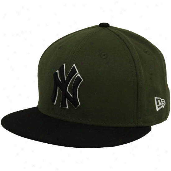 New Era New York Yankees Green-blavk Two-tone Basic 59fifty Fitted Hat