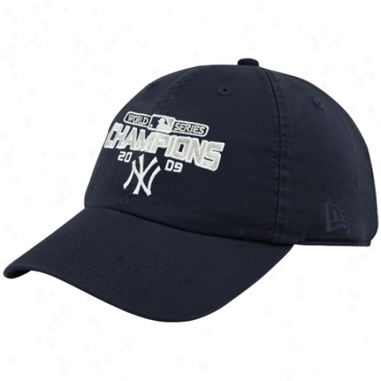 New Era New York Yankees Ladies Navy Blue 2009 World Series Champions Adjustable Souch Hat