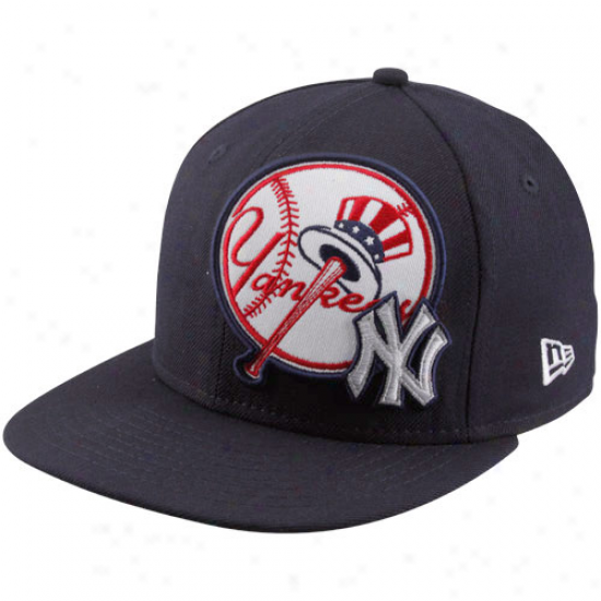 New Era New York Yankees Navy Blue 59fifty Team Split Fitted Hat