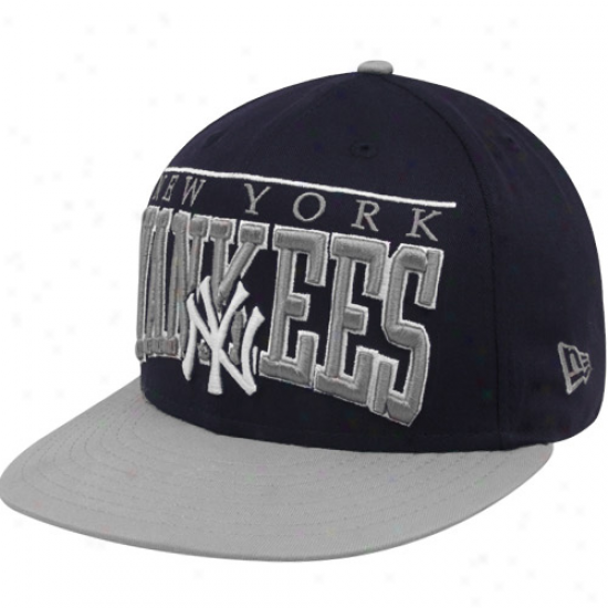 Novel Era New York Yankees Nqvy Blue 9fifty Le Arch Snapback Adjustable Hat