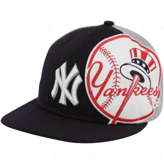 Novel Era New York Yankees Ships Blue-gray Side Fill 59fifty Fitted Hat