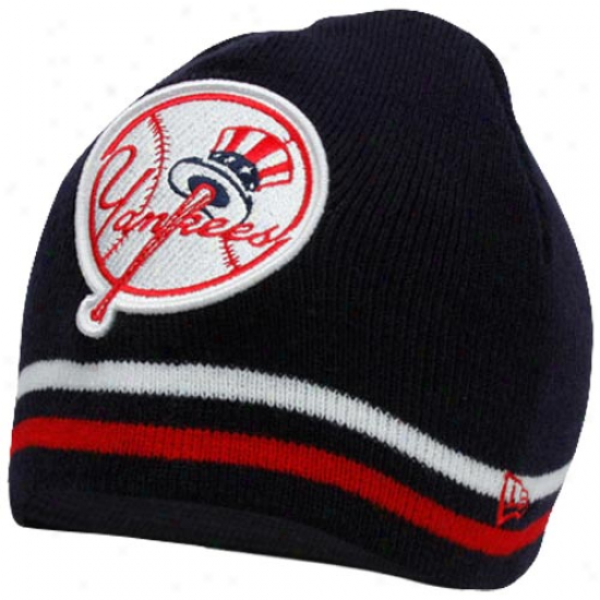 New Era New York Yankeew Navy Blue Preschool Mascot Bff Knit Beanie