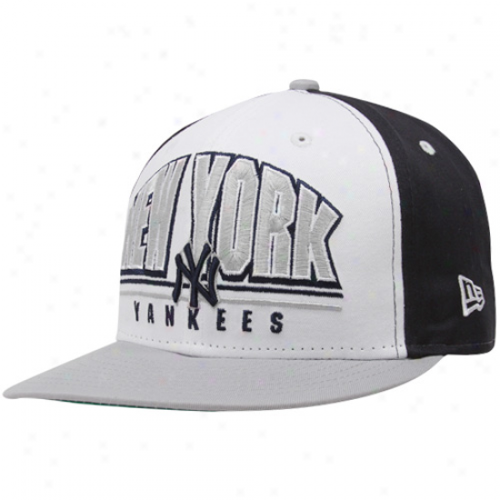 New Point of time New York Yankees Navy Blue-white Monolith 9fifty Snapback Adjustable Hat