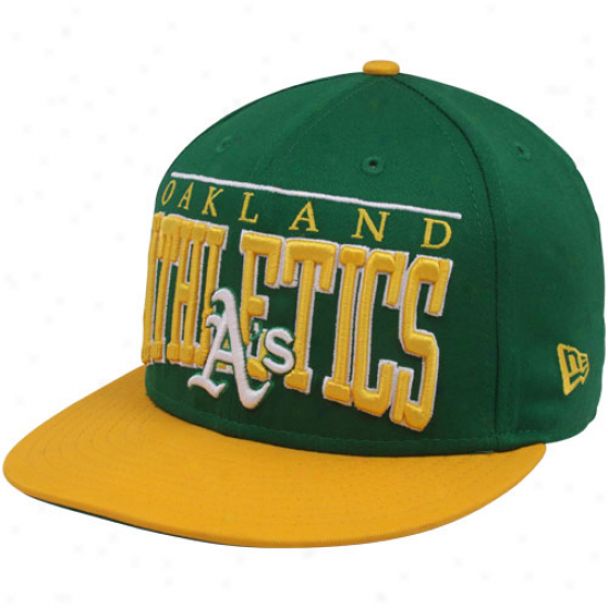 New Era Oakland Athletics Green 9fifty Le Arch Snapback Adjustable Hat