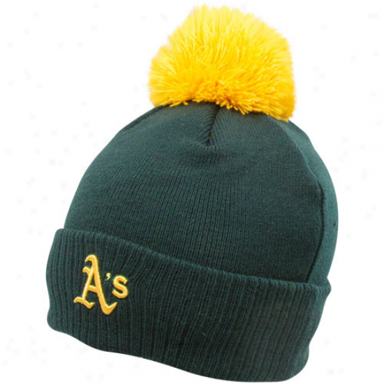 New Era Oakland Athletics Green Chalk Up Cuffed Knit Beanie