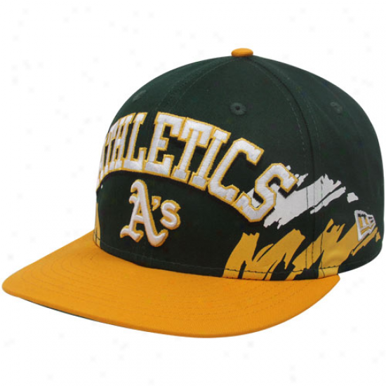 New Era Oakland Gymnastics Green-gold Side Snapback 9fifty Adjustable Hat