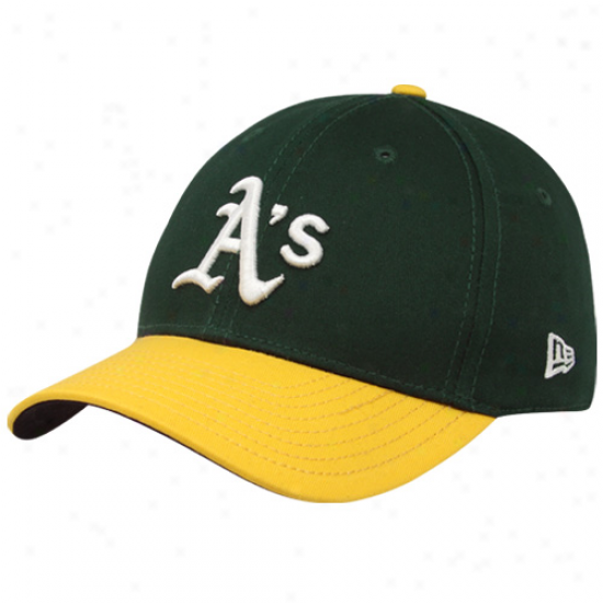 New Era Oakland Athletics Youth Green-gold Tie Breaker3 9thirty Stretch Fit Hat