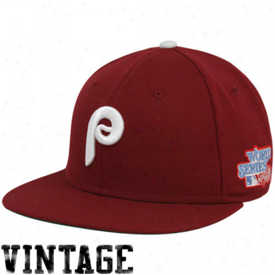 New Era Philadelphia Phillies Maroon 1980 World Series 59fifty Fitted Hat