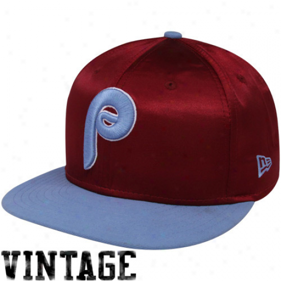 New Epoch Philadelpnia Phillies Maroon-light Blue Satron Fresh Turn Snapback Adjustable Hat