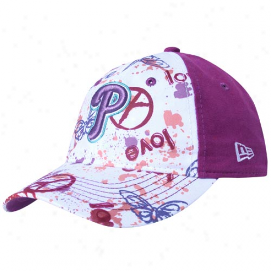 Starting a~ Era Philadelphia Phillies Preschool Girls Pink Sidestar Adjustable Hat