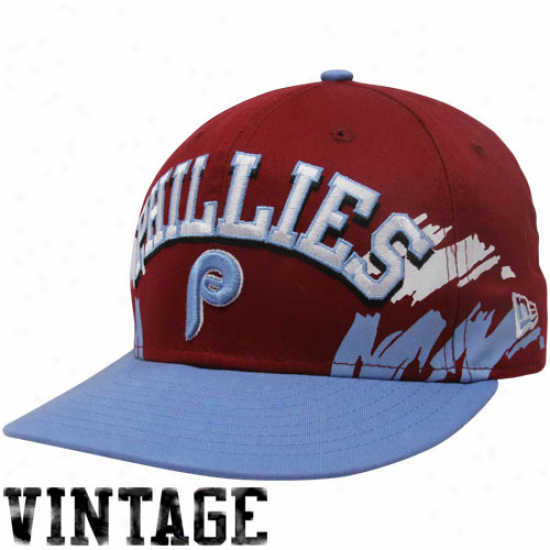 New Era Philadelphia Philleis Red-light Blue Side Snapback 9fifty Adjustable Hat