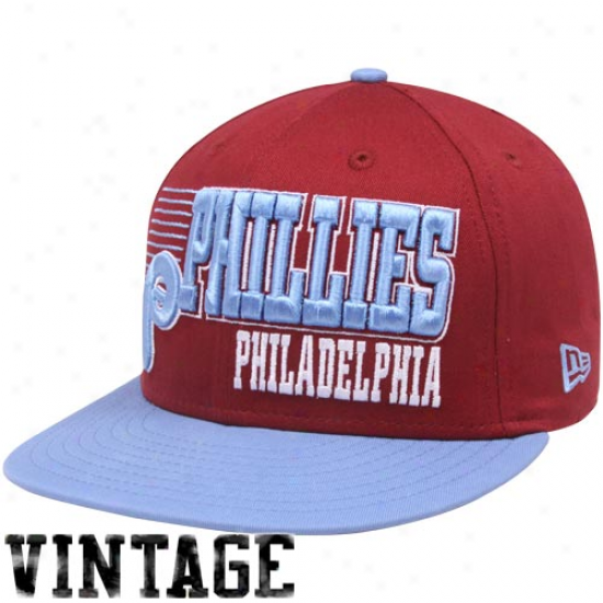 New Era Philadelphia Phillies Red-light Blue 9fifty Borderline Snapback Adjustable Hat