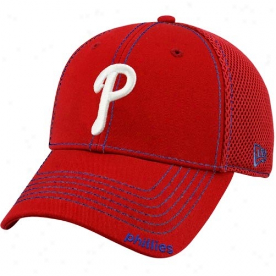 New Era Philadelphia Phillies Red Neo 39thirty Stretch Fit Hat