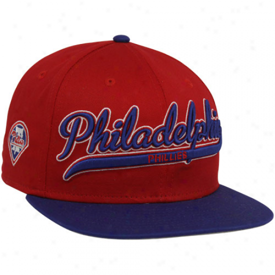 New Era Philadelphia Phillies Red-royal Blue Slice & iDce Snapback Adjustable Hat