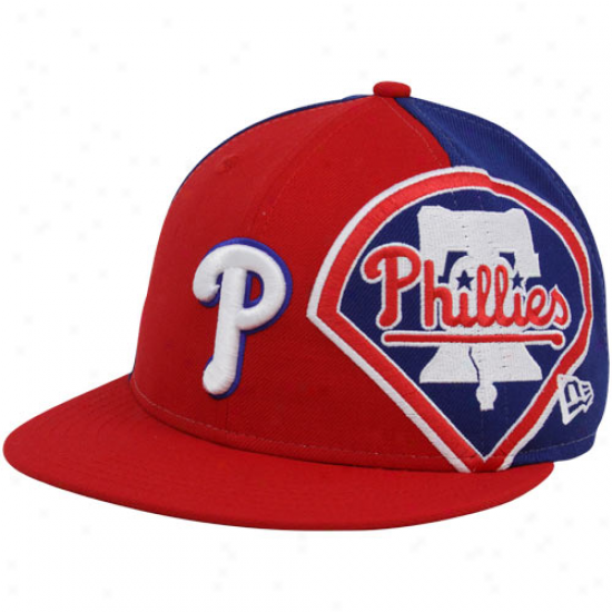 New Era Philadelphia Phillies Red-royal Blue Side Fill 59fifty Fitted Hat