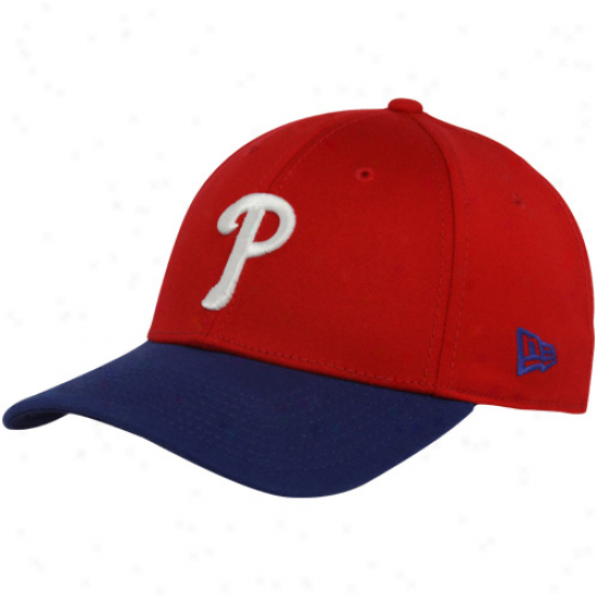 Starting a~ Era Philadelphia Phillies Red-royal Blue Dyad 39thirty Stretch Fit Hat