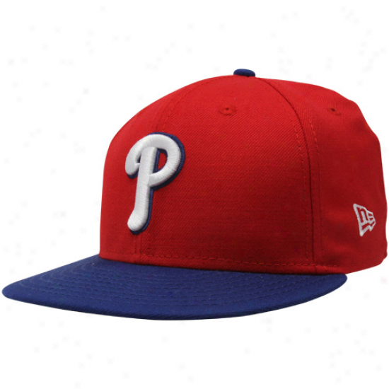 New Era Philadelphia Phillies Red-royal Dismal Two-tone Basic 59fifty Fitted Hat