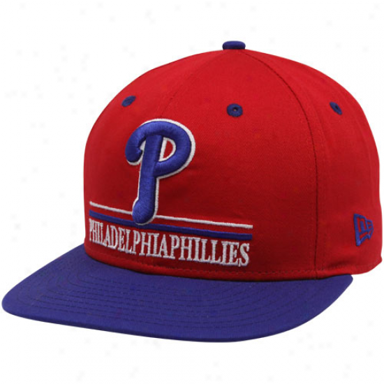 New Era Philadelphia Phillies Red-royal Blue Underline Snapback Adjustable Hat