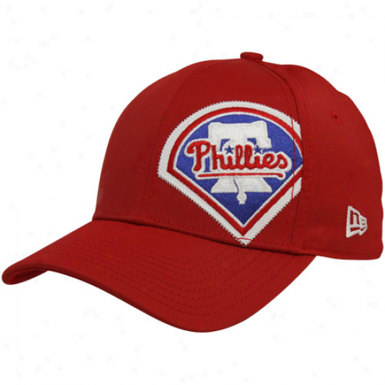 New Era Philadelphia Phillies Red Side Patch 39thirty Flex Fit Hat