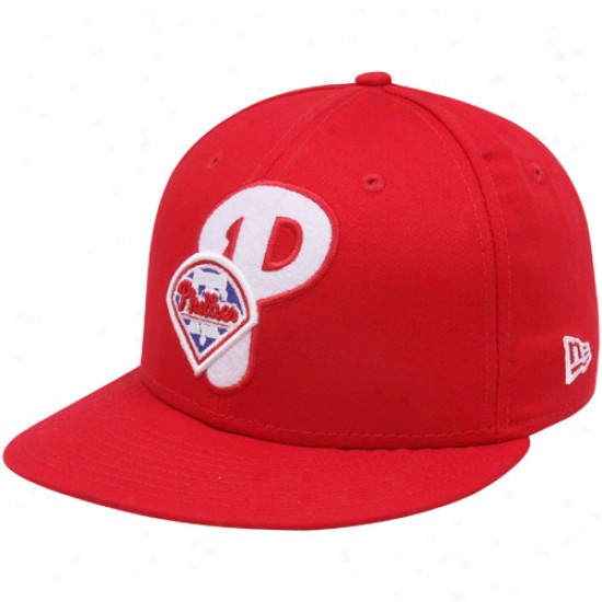 New Era Philadelphia Phillies Red Two Wrap 9fifty Snapback Adjustable Hat
