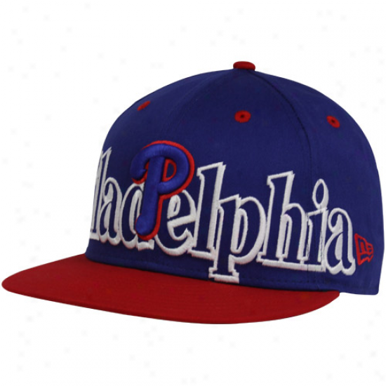 New Era Philadelphia Phillies Royal Blue-red Big City Punch 9ffty Snabpack Adjustable Hat