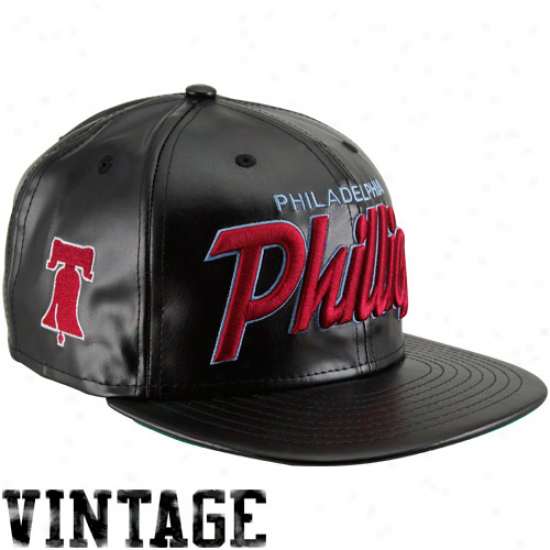 New Era Philadelphia Phillies Team Script Redux Snapback Hat - Black