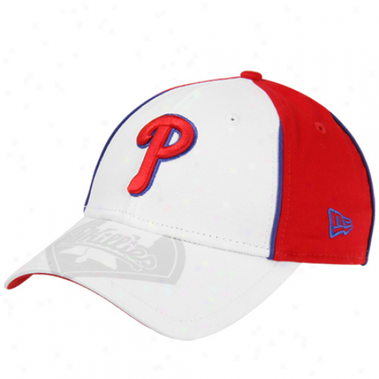 New Era Philadelphia Phillies Tetrad Adjustable Hat - White-red