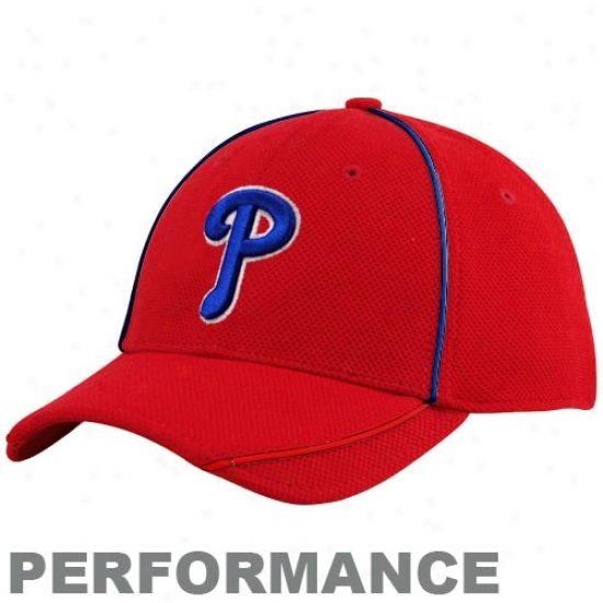 New Era Philadelphia Phillies Youth Red Offiicial Batting Practice Flex Fit Performance Hat