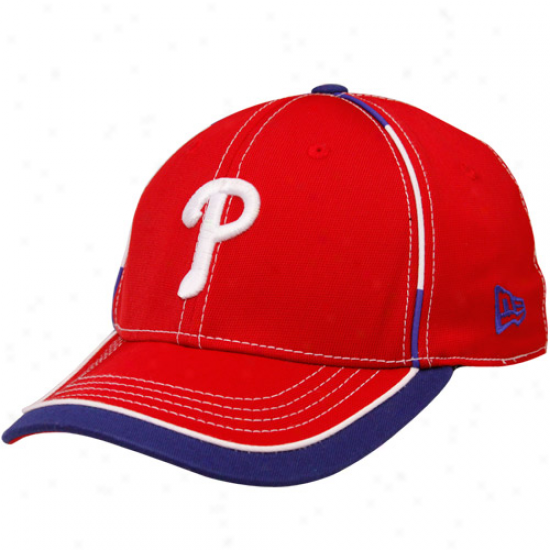 Unaccustomed Era Philadelphia Phillies  Youth Red Taktodd 39thirty Flex Fit Hat