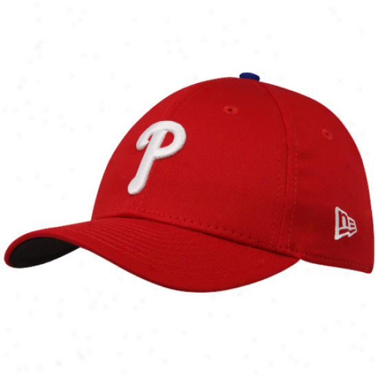 Repaired Era Pjiladelphia Phillies Youth Red Tie Breaker 39thirty Stretch Fit Hat